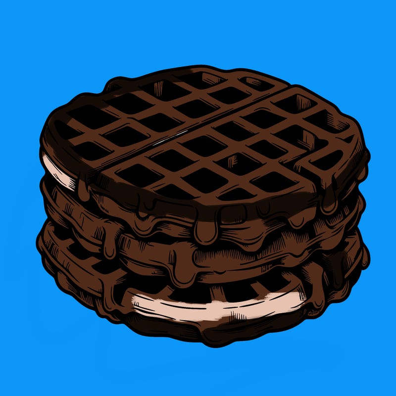 waffle in a detailed and realistic style