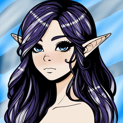 elf girl realistic dark fantasy