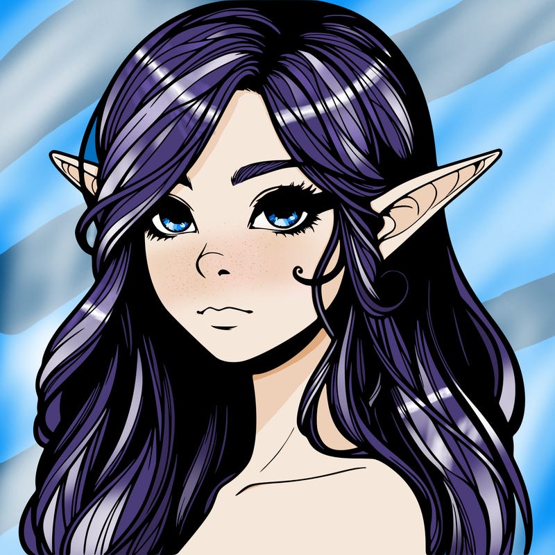 elf girl realistic dark fantasy