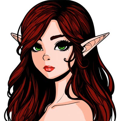 elf girl realistic dark fantasy