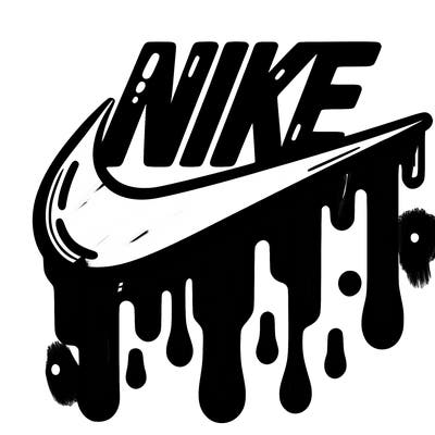 dripping nike logo