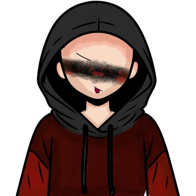 faceless girl in hoodie