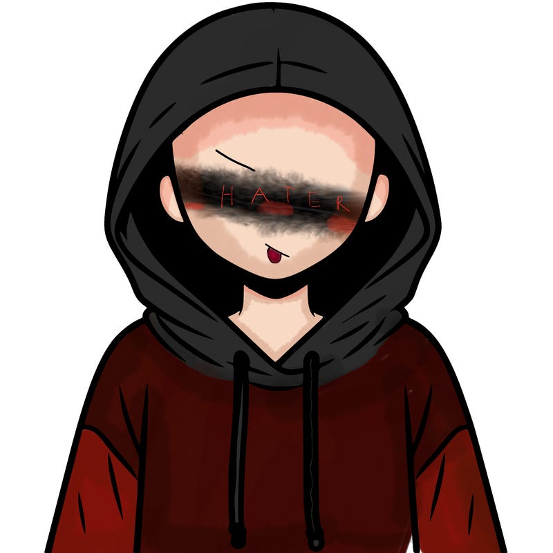 faceless girl in hoodie