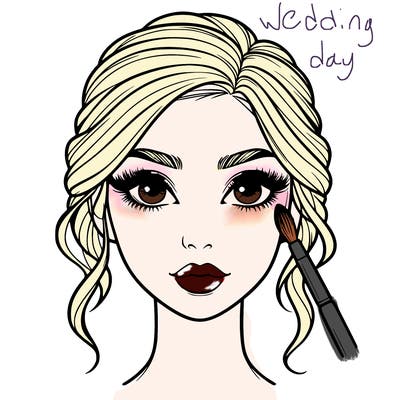 realistic person with makeup