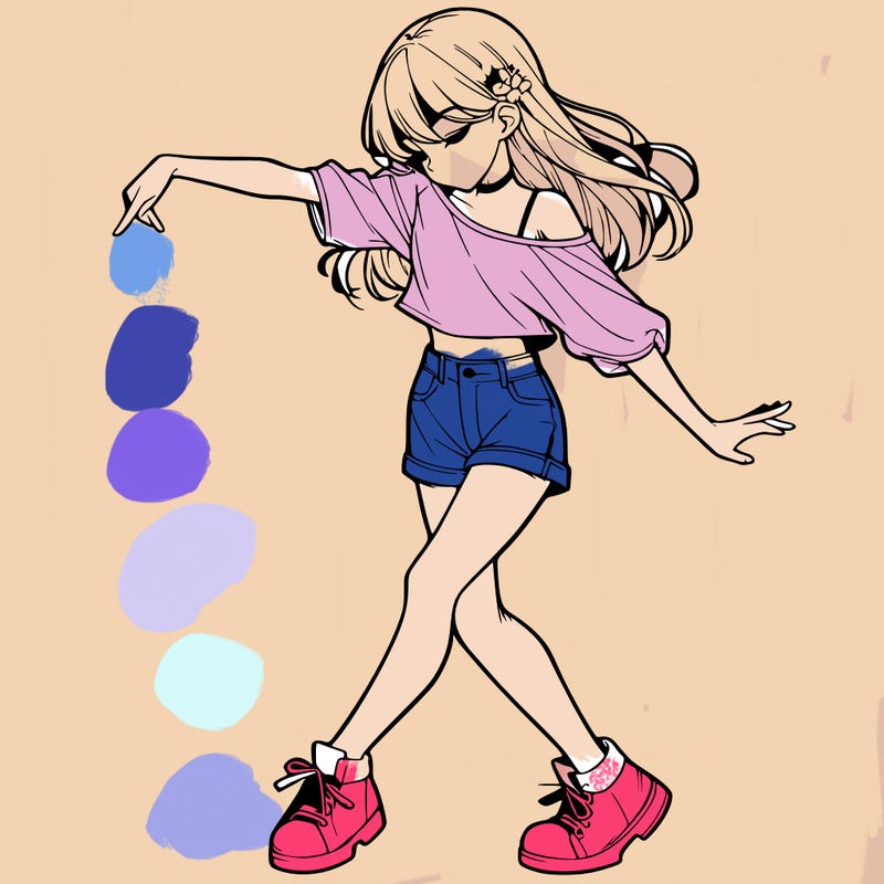 realistic girl danceing