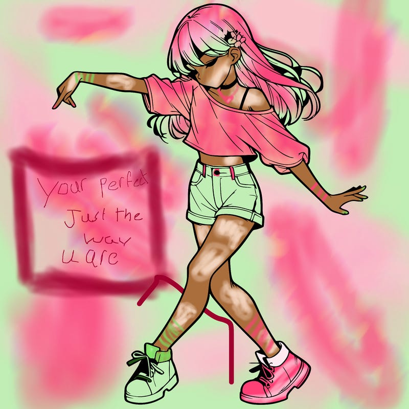 realistic girl danceing