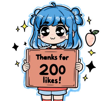 girl holding sign that says thanks for 200 likes!