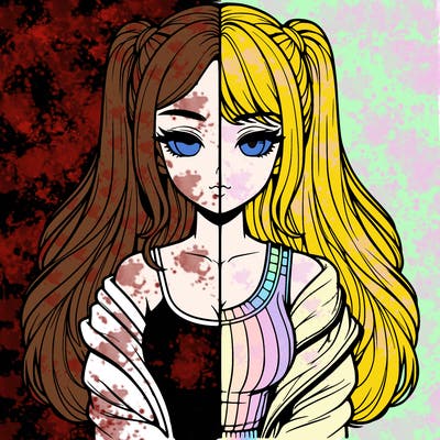 realistic girl split