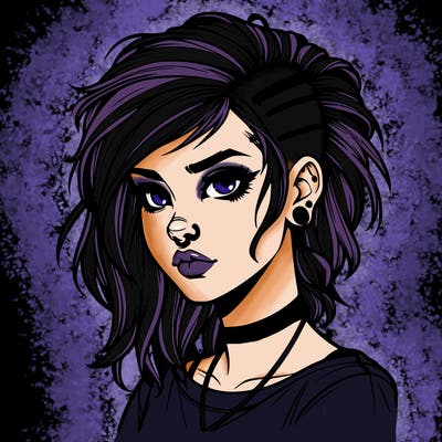 realistic punk style girl