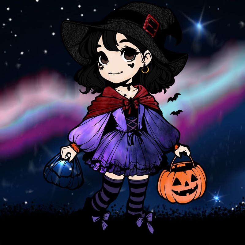 realistic girl with a halloween costume