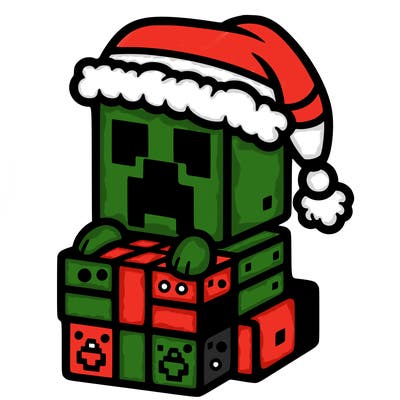 christmas minecraft creeper