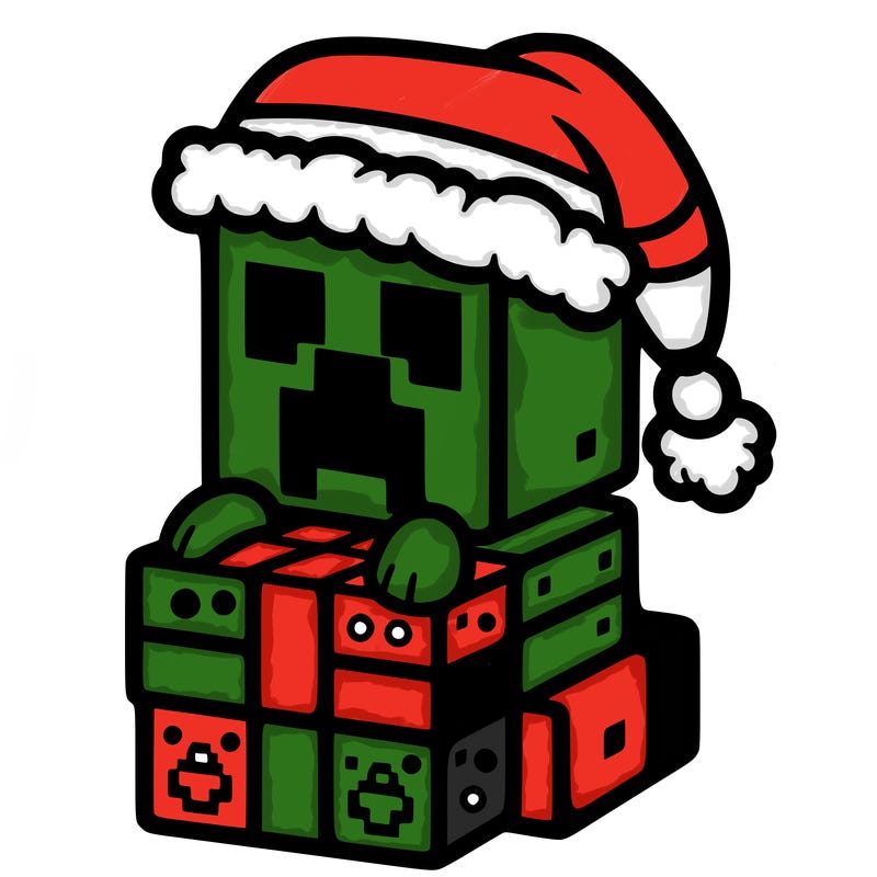 christmas minecraft creeper