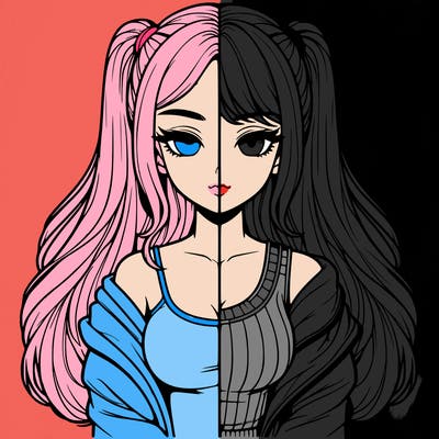 realistic girl split
