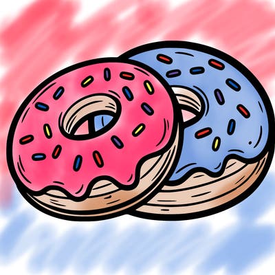 a piece of food doughnuts