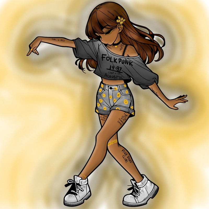 realistic girl danceing