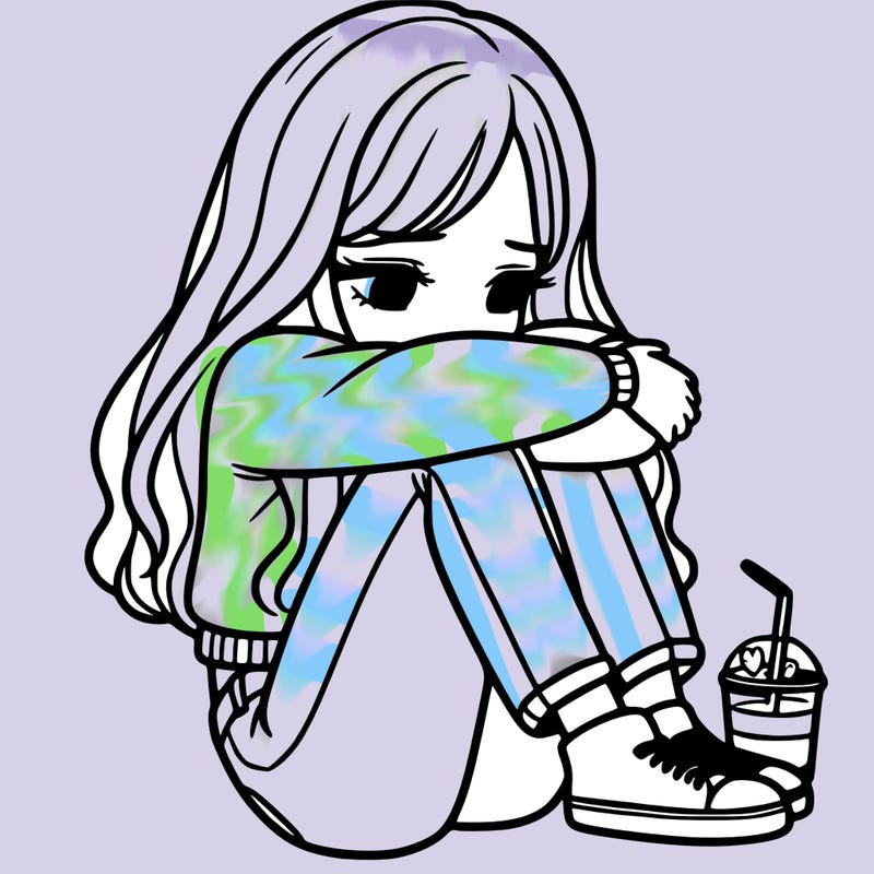 a girl  after a breakup