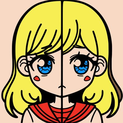 a split of a girl