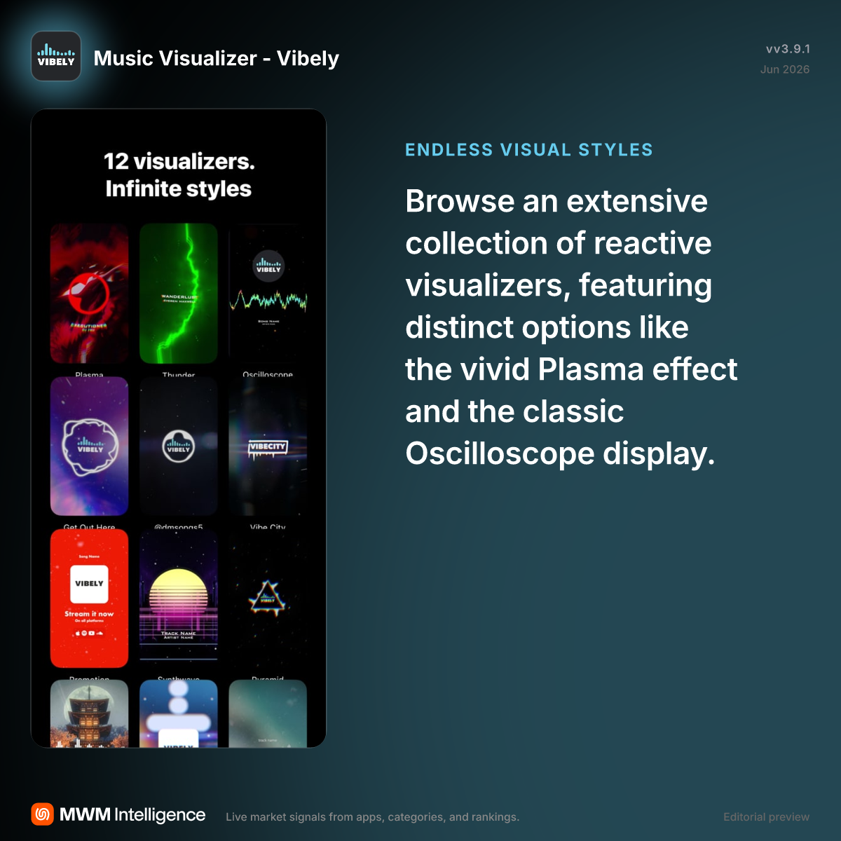 Music Visualizer - Vibely - Music App | MWM