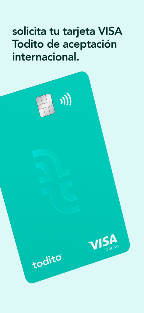 Todito - Teal Todito Visa debit card for international payments