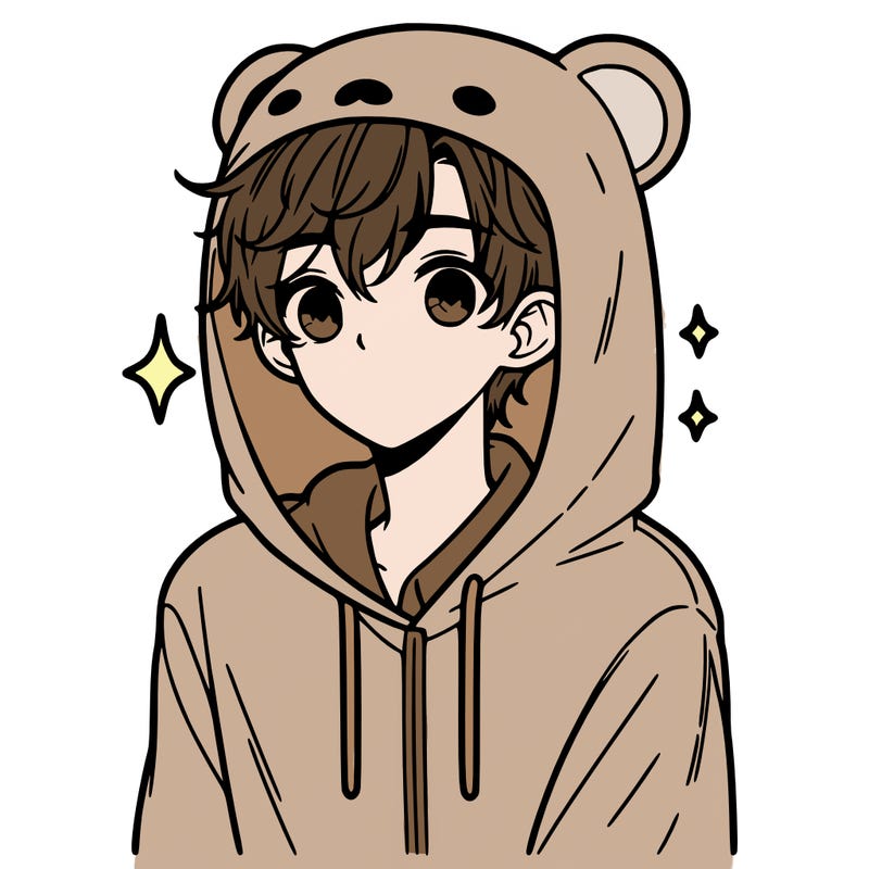 a 17 year old boy in a cute animal hoodie
