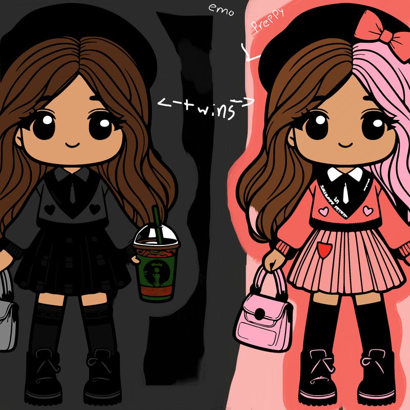 girl with preppy outfit on and starbucks in her hand