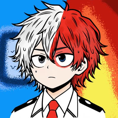 todoroki in with wet hair
