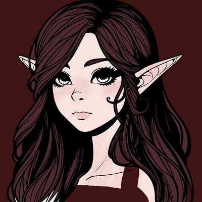 elf girl realistic dark fantasy