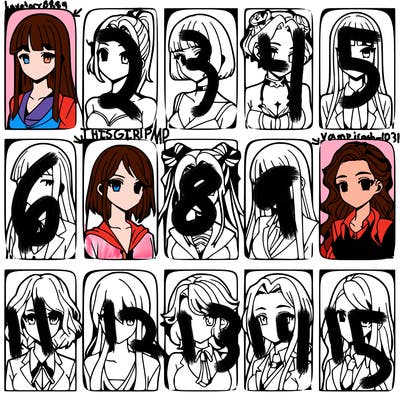 girls that look diffrent anime