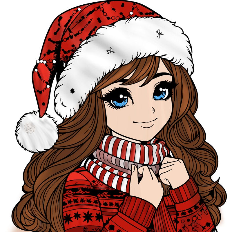 realistic christmas girl