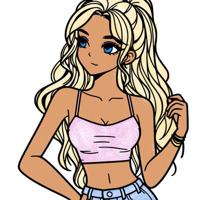 girl in crop top