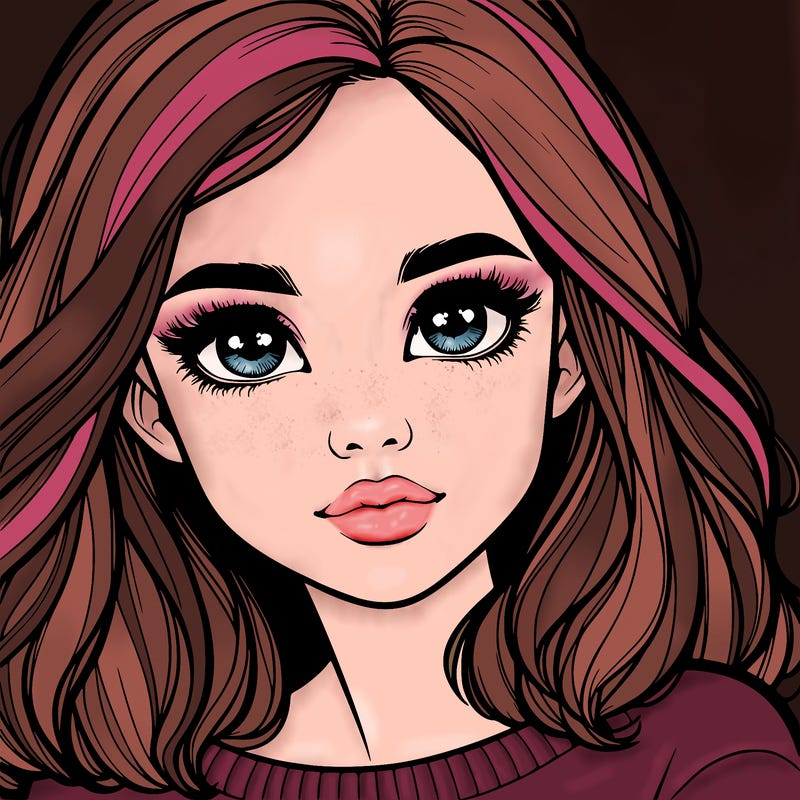 realistic girl whith cute eyes