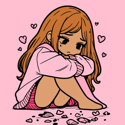 a girl after a breakup