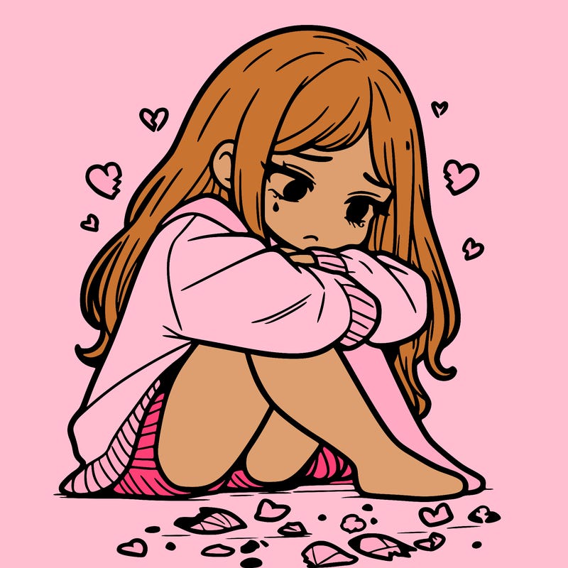 a girl after a breakup