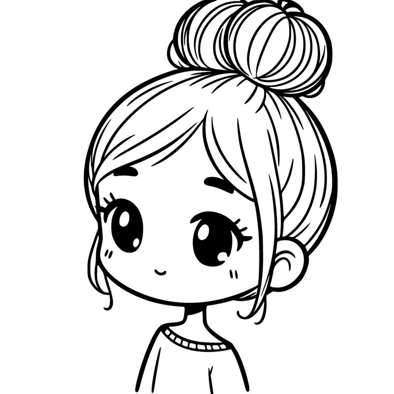 girl with bun hair