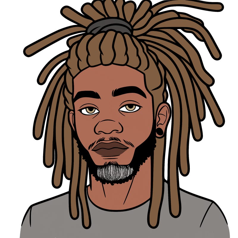 man with dreads