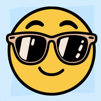 emoji with sunglasses