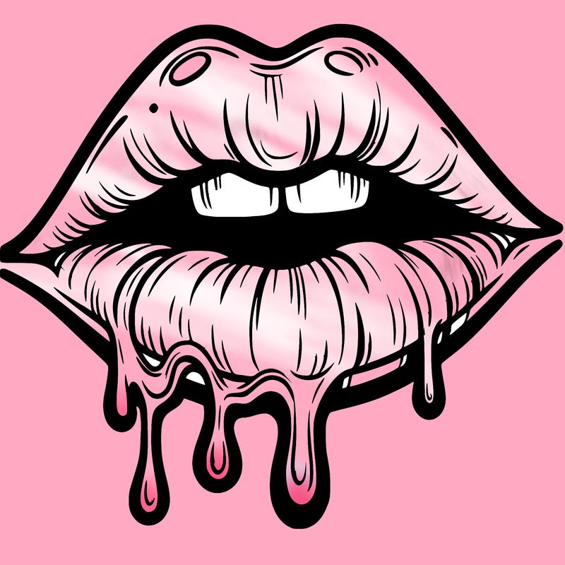 lips that look realistic and drip