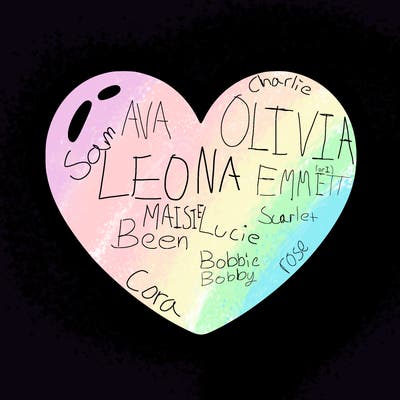 a blank heart