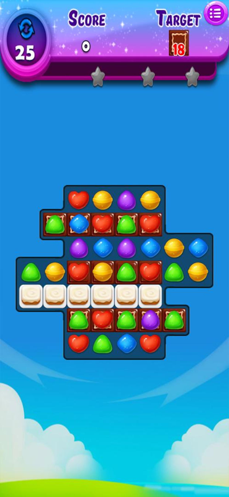 Sweet Candy Blast Fever - Sweet Candy Blast Fever match 3 puzzle level gameplay screen