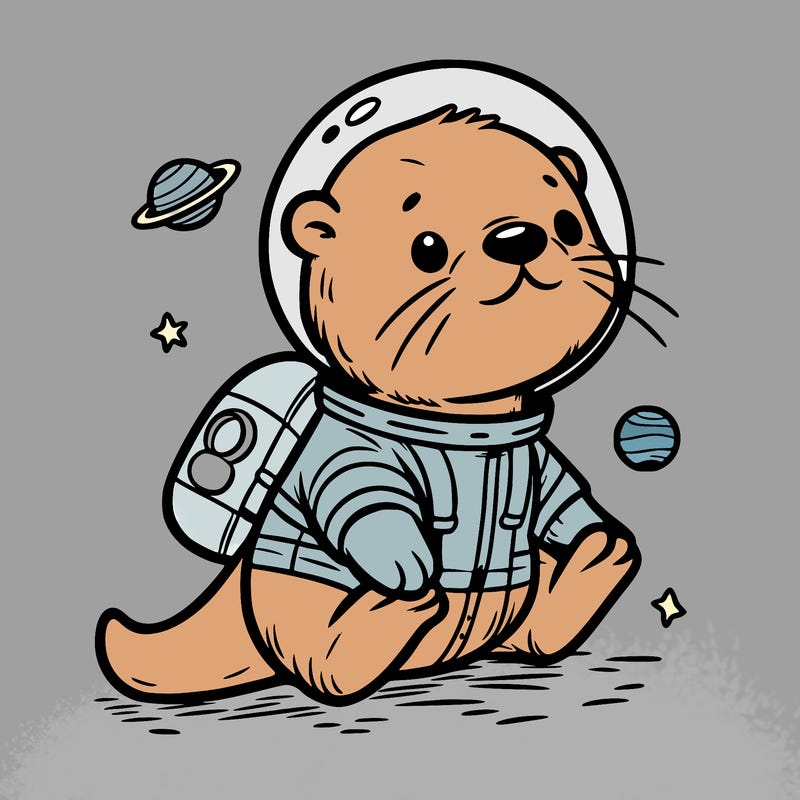otter in a space suit