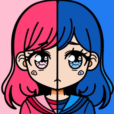 a split of a girl