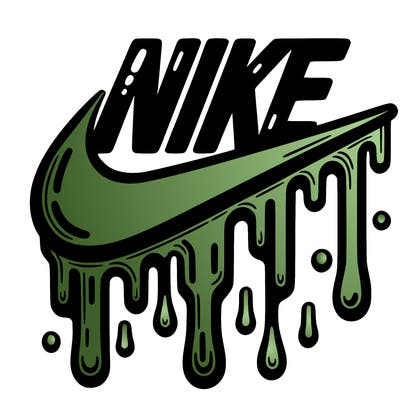 dripping nike logo