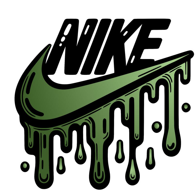 dripping nike logo