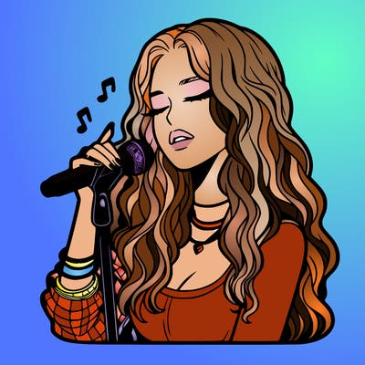 realistic female singer