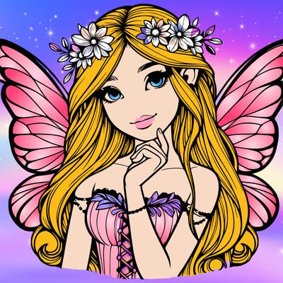 realistic beautiful young fairy