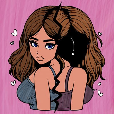 realistic girl split