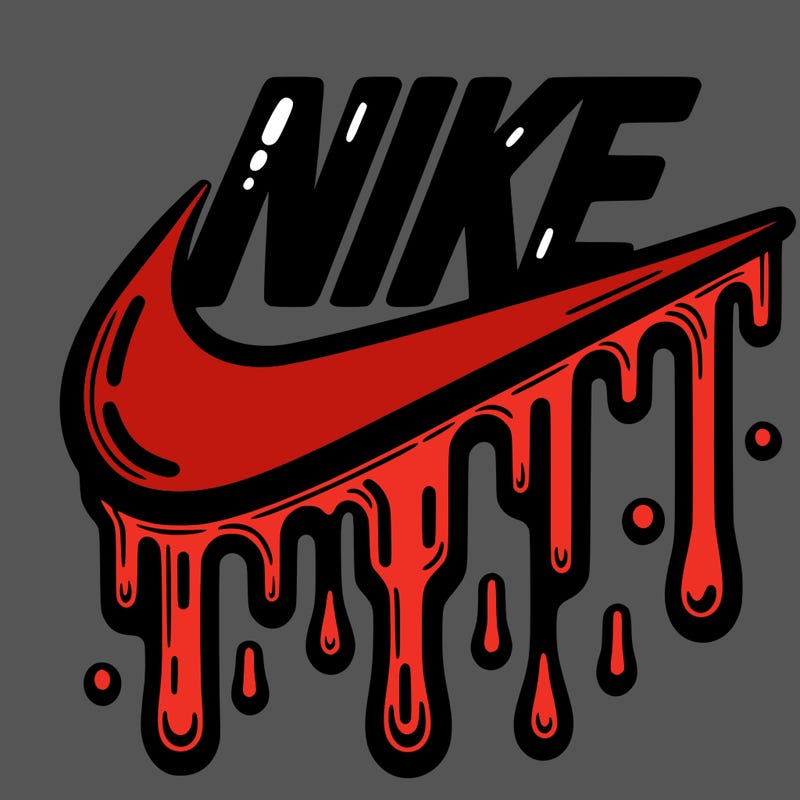 dripping nike logo