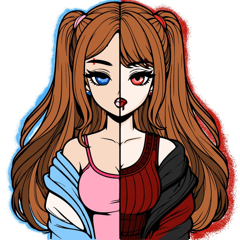 realistic girl split