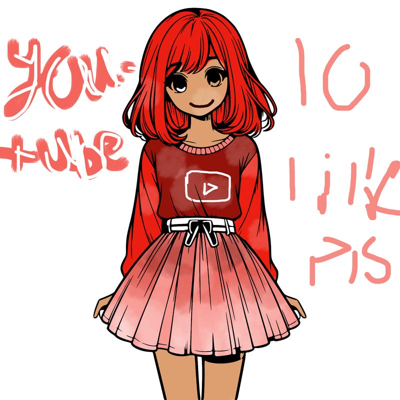 realistic girl with a skirt on