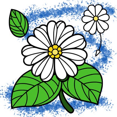 easy drawing of a flower